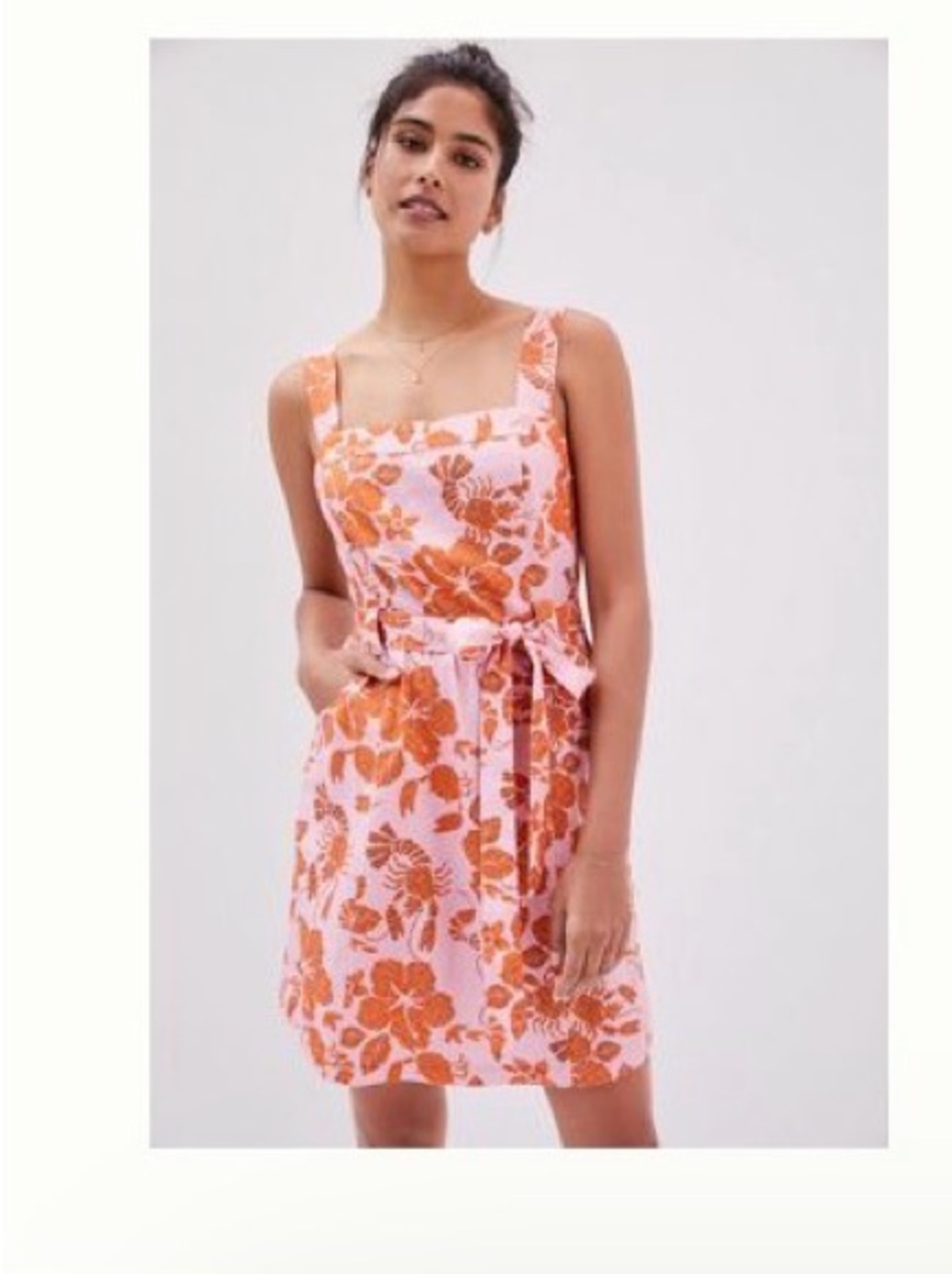 FARM Rio Pink and Orange Floral Mini Dress